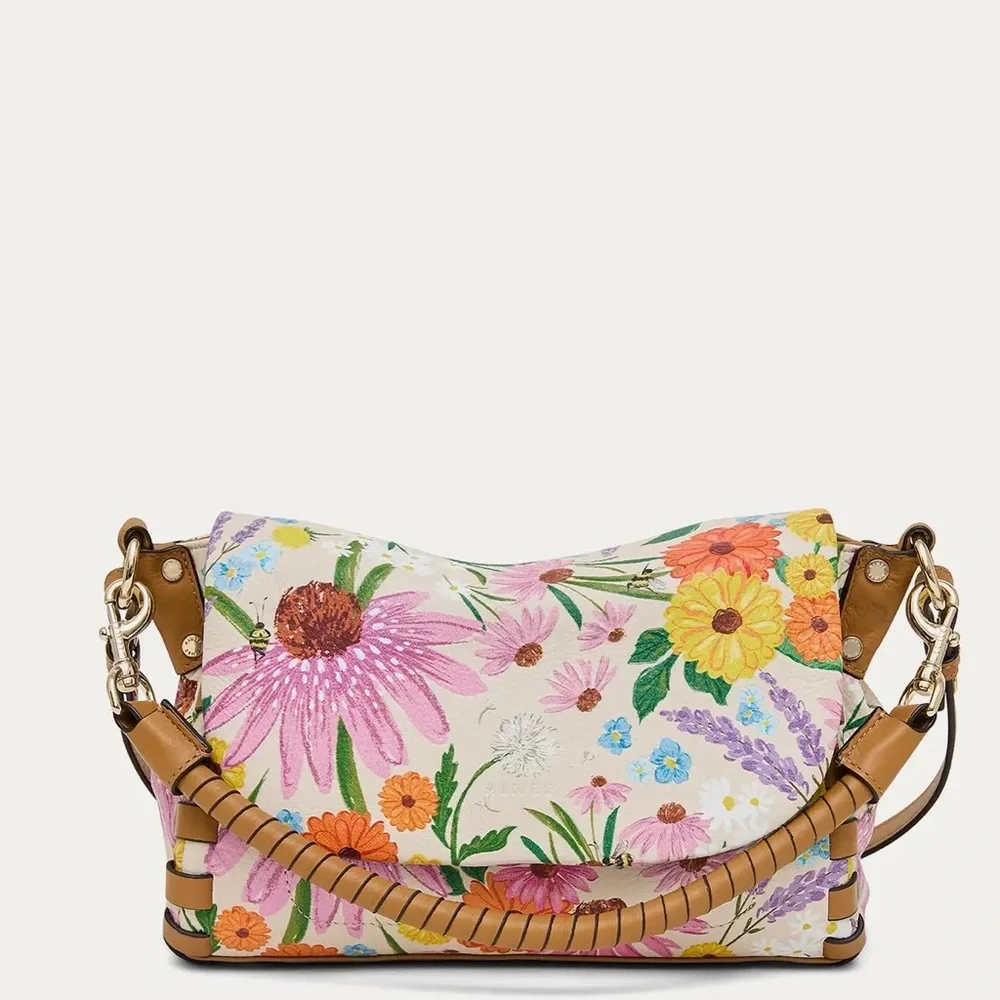 Aimee Kestenberg Zen Convertible Crossbody Floral Leather Shoulder - Picture 6 of 16